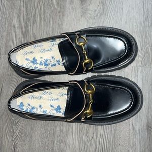 Gucci Women’s leather lug sole loafer